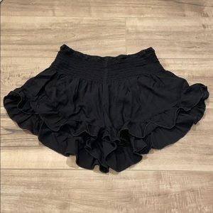 Hollister Black Smocked Flow Shorts